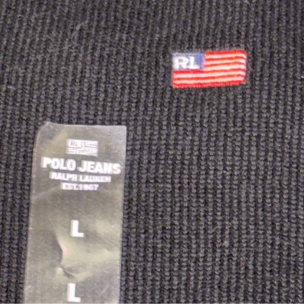 Polo Jeans Co. Ralph Lauren 1/4 Zip Woman’s Sz.L Sweater NWT Y2K Heavy Knit - Picture 3 of 5